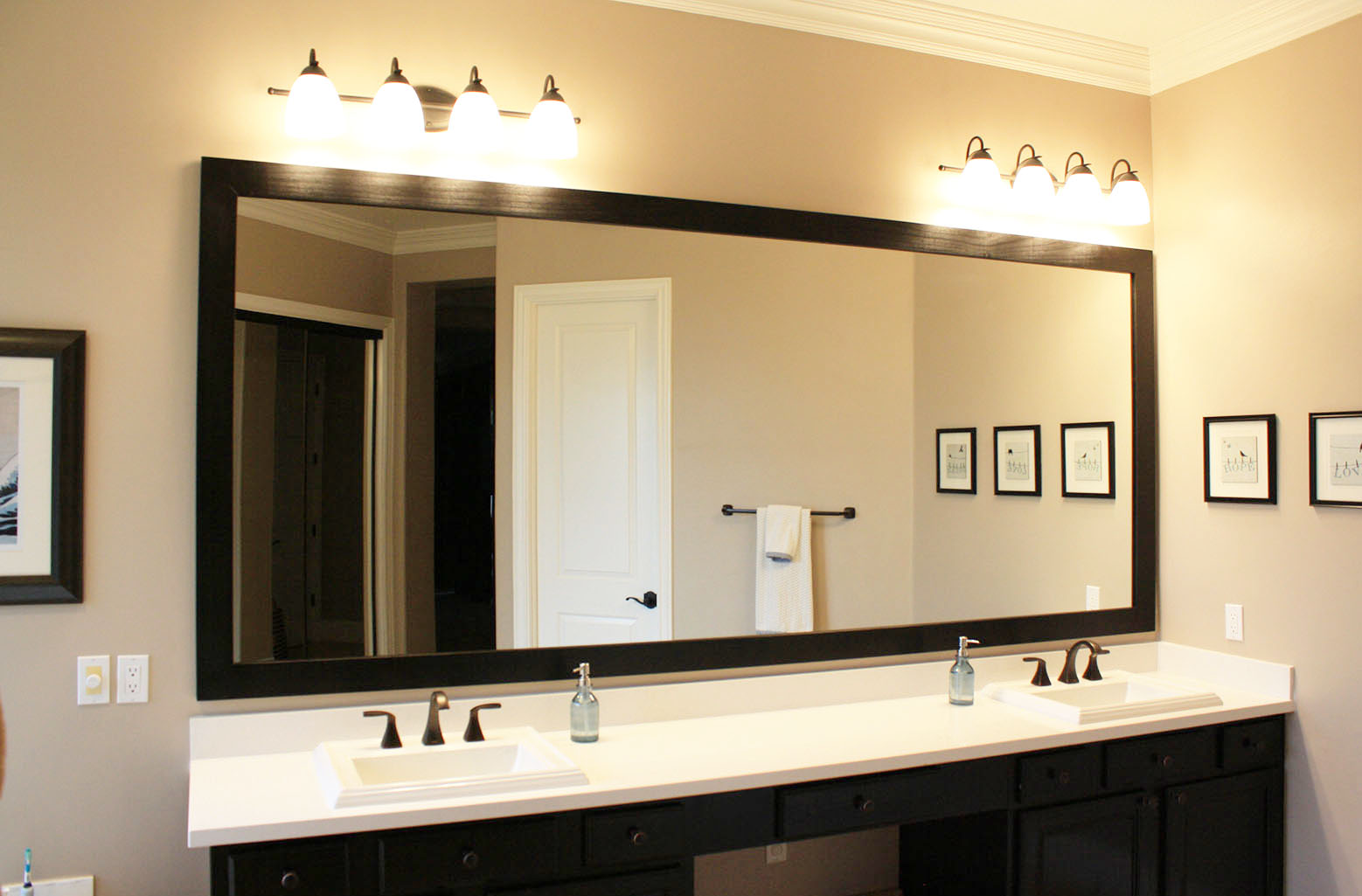Metal Framed Bathroom Vanity Mirrors